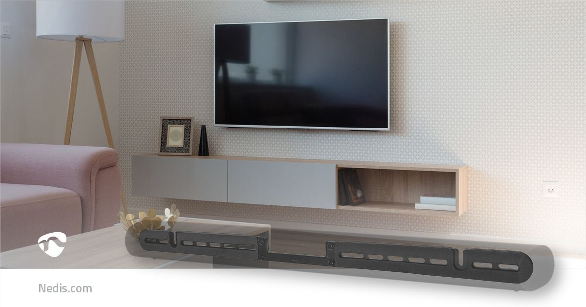 Nedis Soundbar Mount | Compatible with: Sonos® Arc™ | Wall | 10 kg | Fixed | ABS / Steel | Black