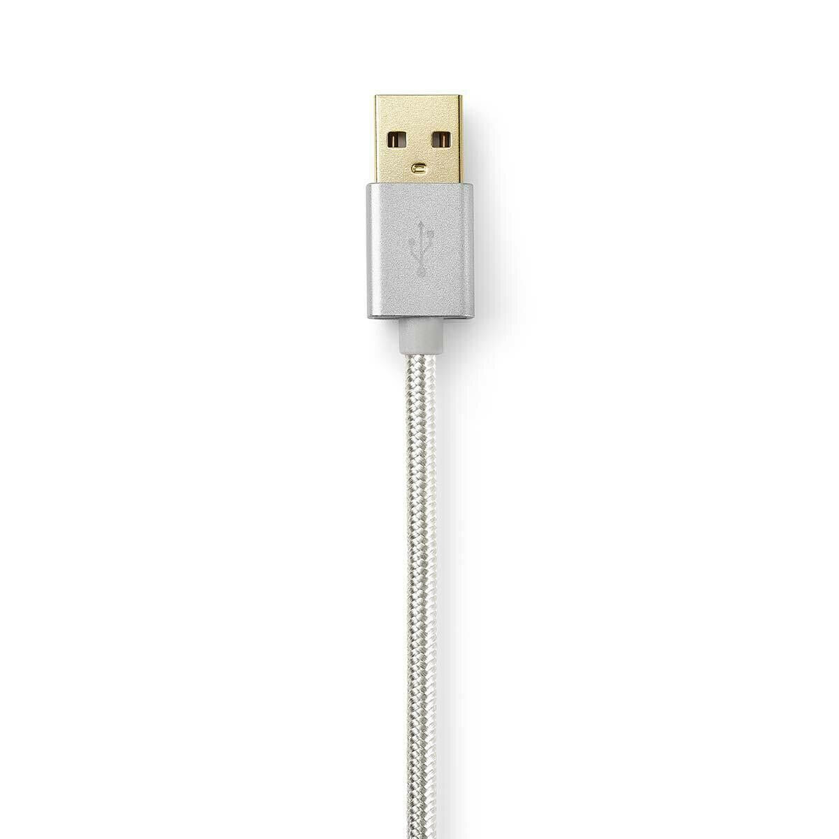 Nedis Lightning Cable | USB 2.0 | Apple Lightning 8-Pin | USB-A Male | 480 Mbps | Gold Plated | 3.00 m | Round | Braided / Nylon | Aluminium | Cover Window Box