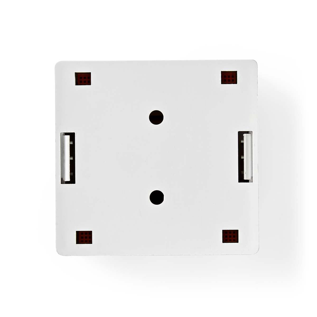 Nedis Network Wall Box | On-Wall | 2 port(s) | UTP CAT6 | Straight | Female | Gold Plated | PVC | White | Box
