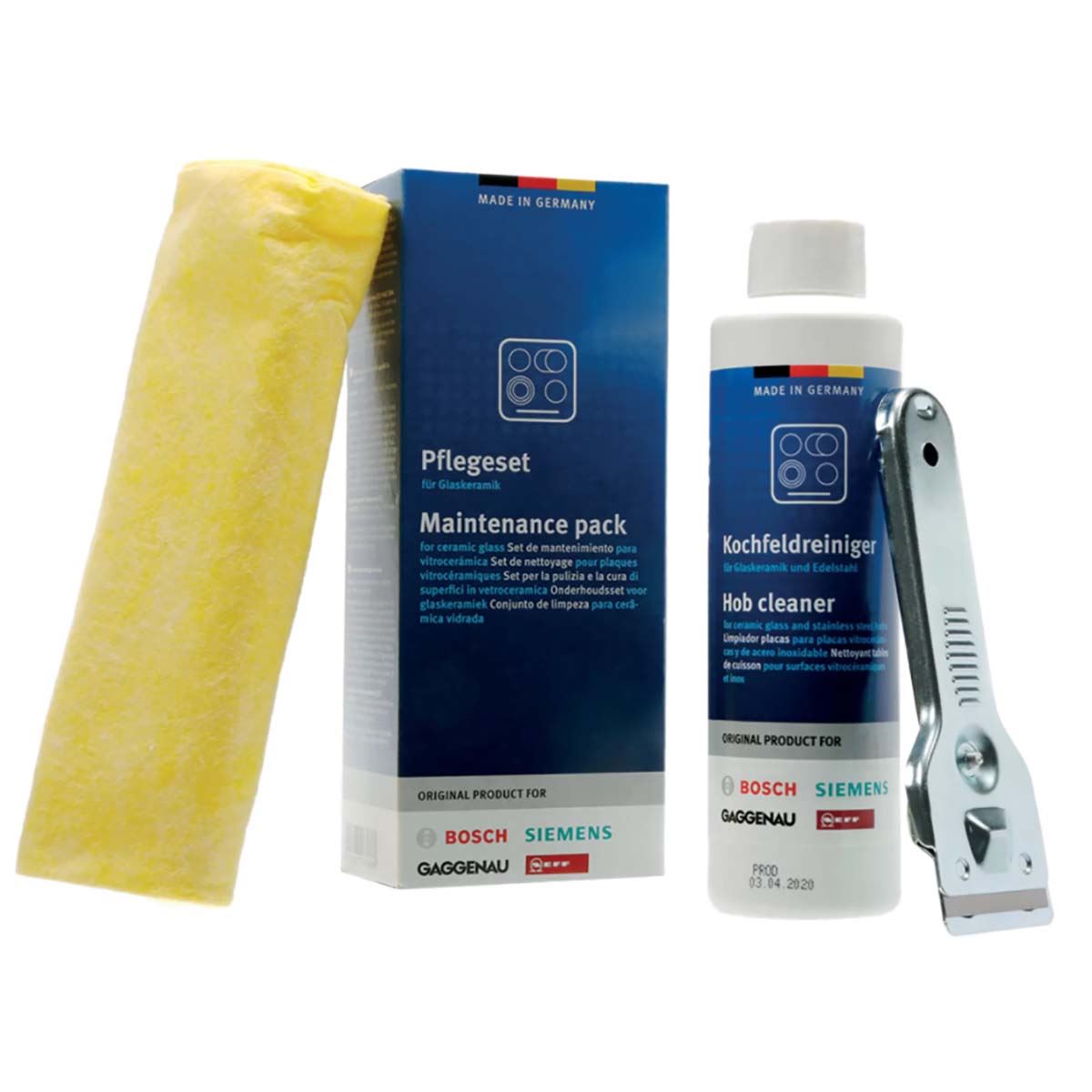 Bosch Maintenance set for glass ceramic hobs