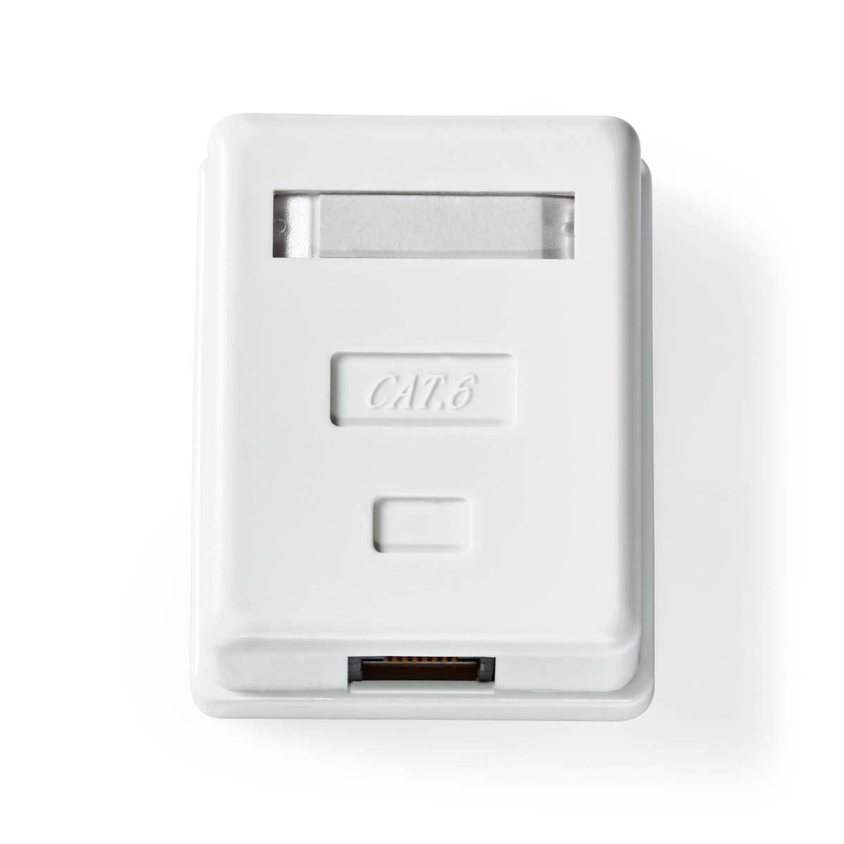 Nedis Network Wall Box | On-Wall | 1 port(s) | UTP CAT6 | Straight | Female | Gold Plated | ABS | White | Box