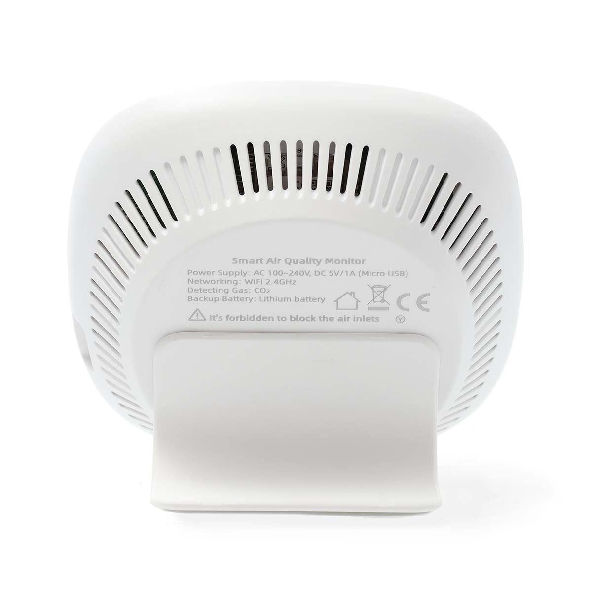 Nedis SmartLife Air Quality Monitor | Wi-Fi | Including display | Carbon Dioxide (CO2) / Humidity / Temperature | Android™ / IOS | Black / White