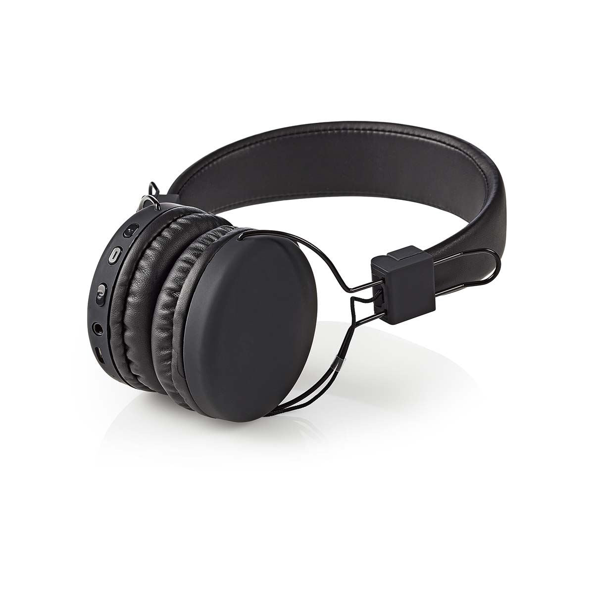 Nedis Wireless On-Ear Headphones | Maximum battery play time: 15 hrs | Built-in microphone | Press Control | Voice control support | Volume control | Black