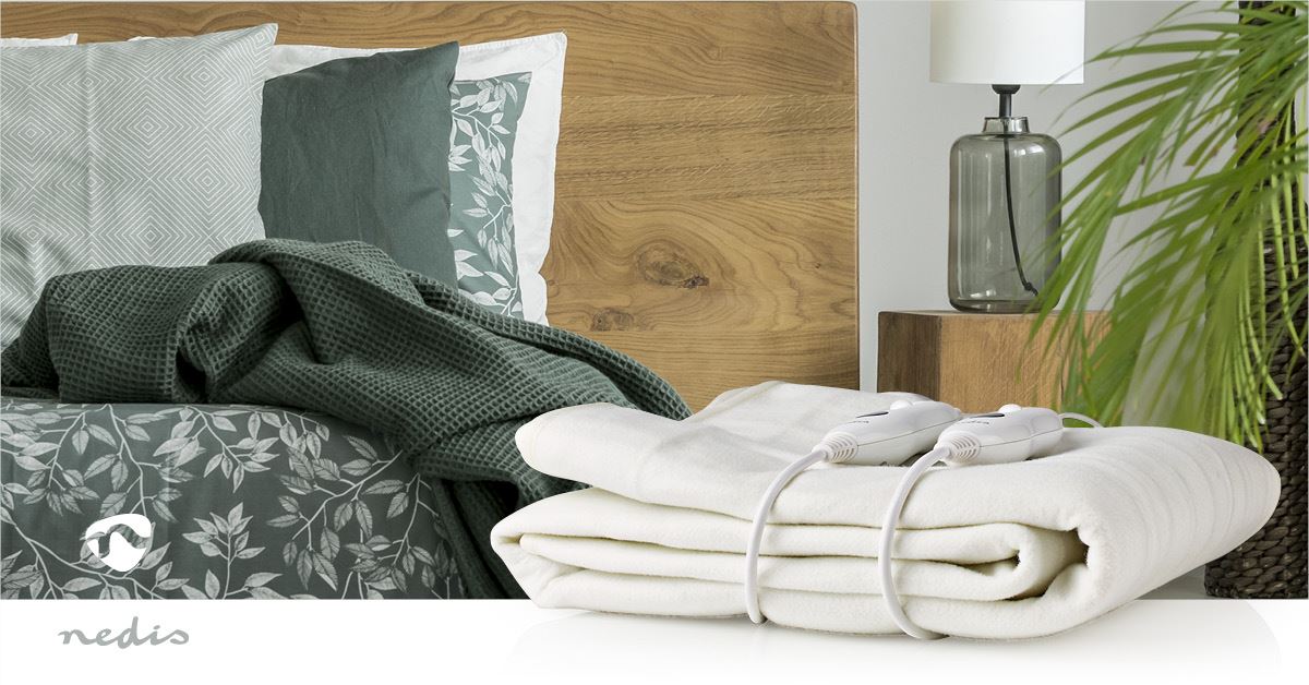 Nedis Electric Blanket | Underblanket | 2 Persons | 160 x 140 cm | 3 Heat Settings | Washable | Overheating protection | Polyester