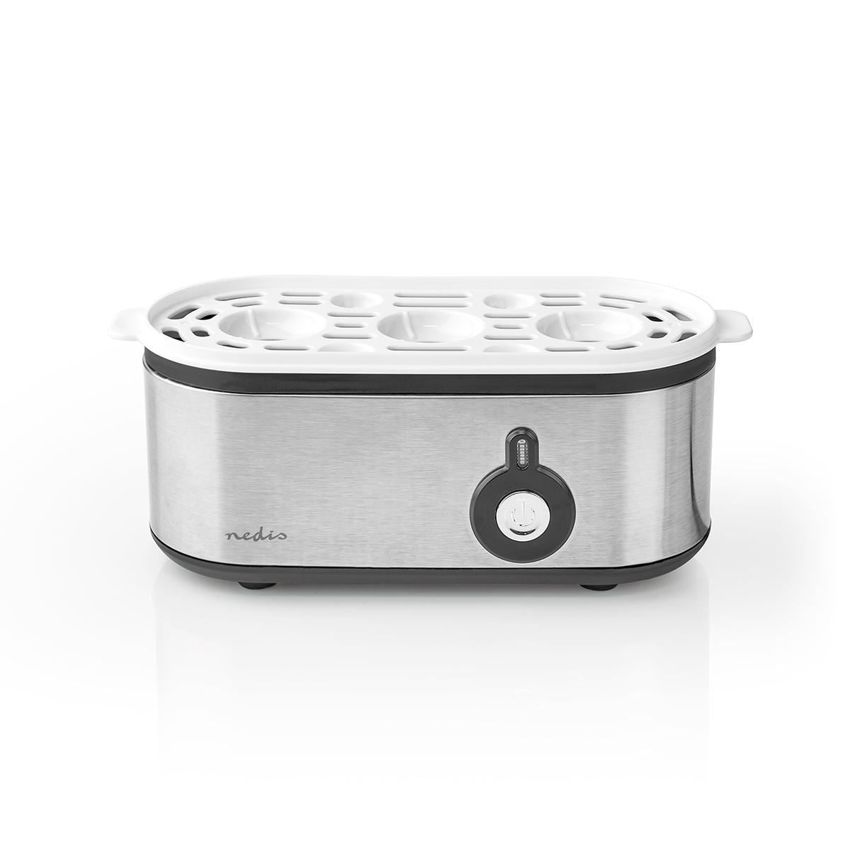 Nedis Egg Boiler | 3 Eggs | Measuring Cup | Aluminium / Black