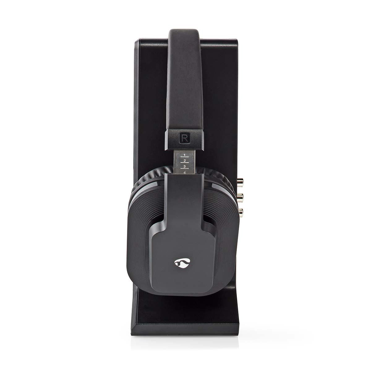 Nedis Wireless TV Headphones | RF | Over-Ear | Maximum battery play time: 8 hrs | 25 m | Digital Audio | Charging dock | Black