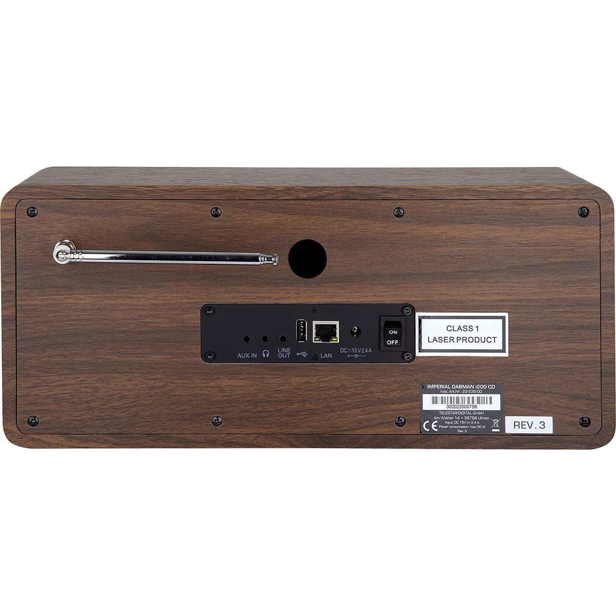 Imperial DABMAN i200 CD Multifunctional Radio DAB+ / FM / Internet / Bluetooth Wood Look
