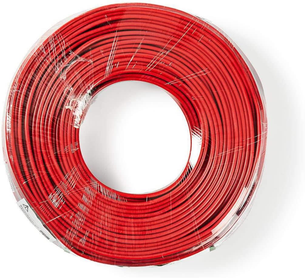 Nedis Speaker Cable | 2 x 2.50 mm² | CCA | 100.0 m | Round | PVC | Black / Red | Wrap