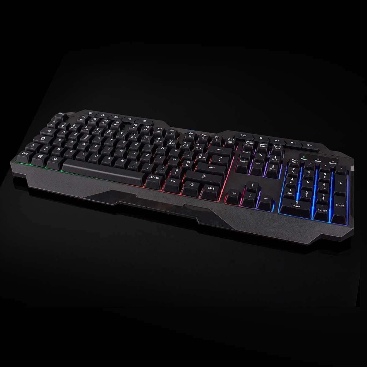Nedis Wired Gaming Keyboard | USB Type-A | Membrane Keys | LED | AZERTY | FR Layout | USB Powered | Power cable length: 1.30 m | Multimedia