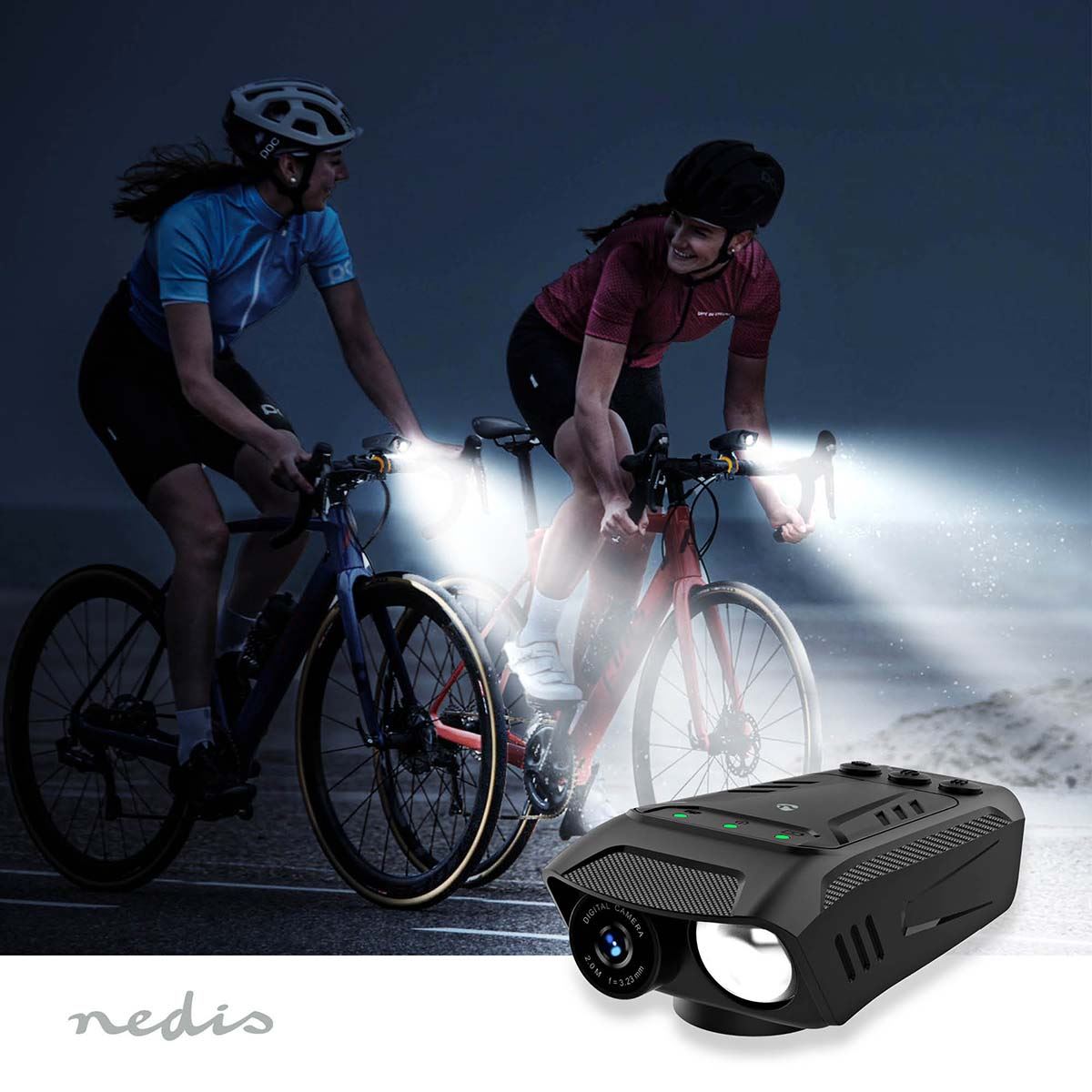 Nedis Cycling Camera | 1080p@30fps | 2 MPixel | 600 min | 70 ° | 300 min | Mounts included | Black