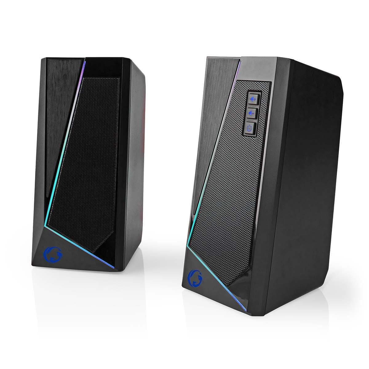 Nedis Gaming Speaker | Speaker channels: 2.0 | USB Powered | 3.5 mm Male | 18 W | LED | Volume control