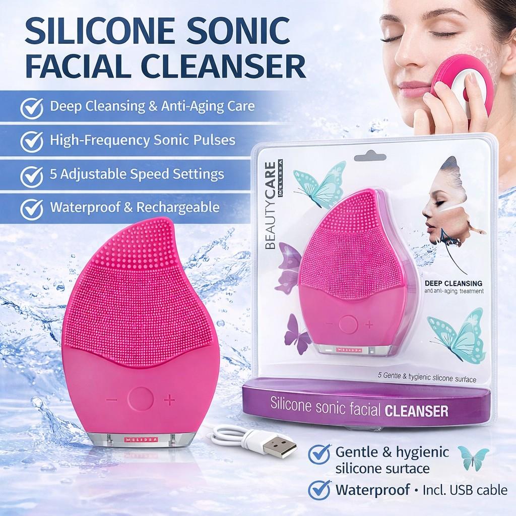 MELISSA 16700022 | Silicone Sonic Facial Cleanser | Pink