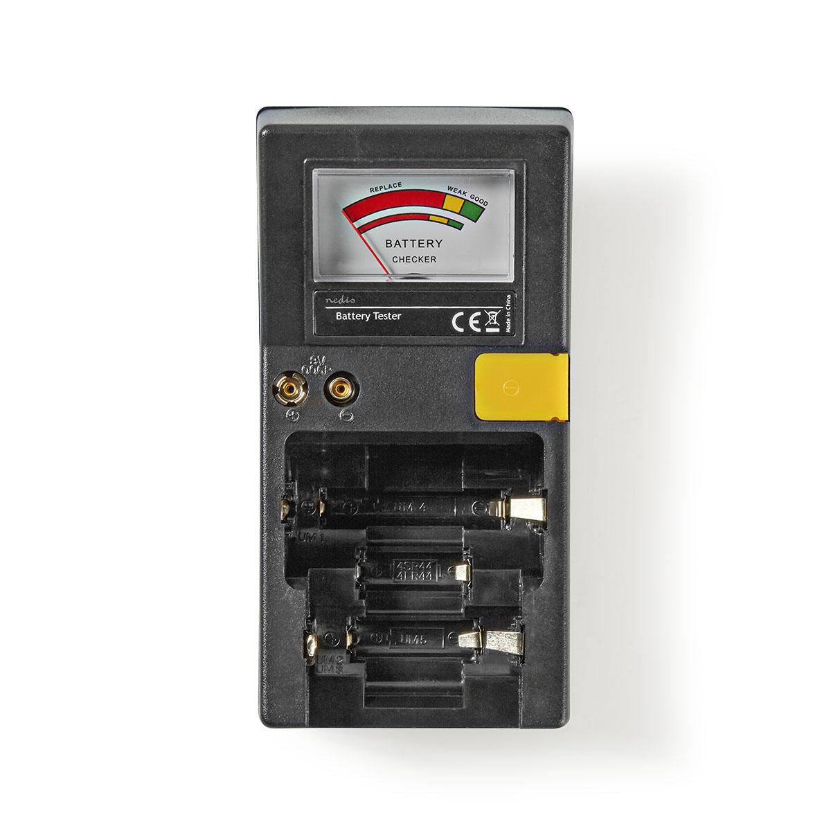 Nedis Battery Tester | 9V - AA - AAA - Button Cell - C - D | Black