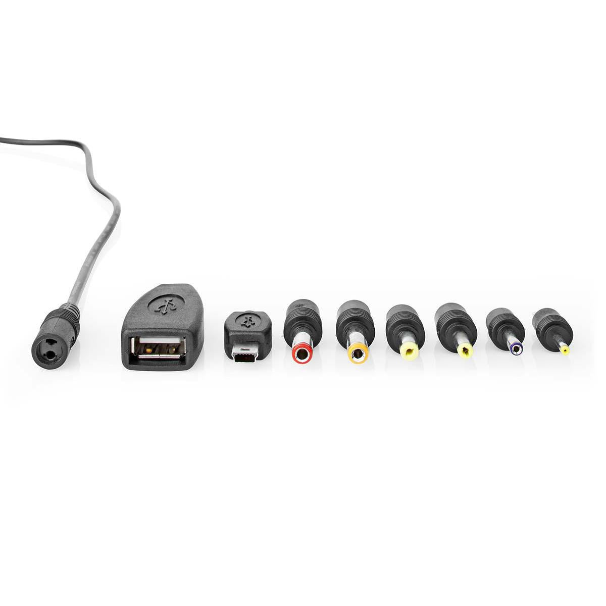Nedis Universal EU AC Power Adapter | 12.5 W | 5 V DC | 1.60 m | 2.5 A | 8 plug(s) | Black