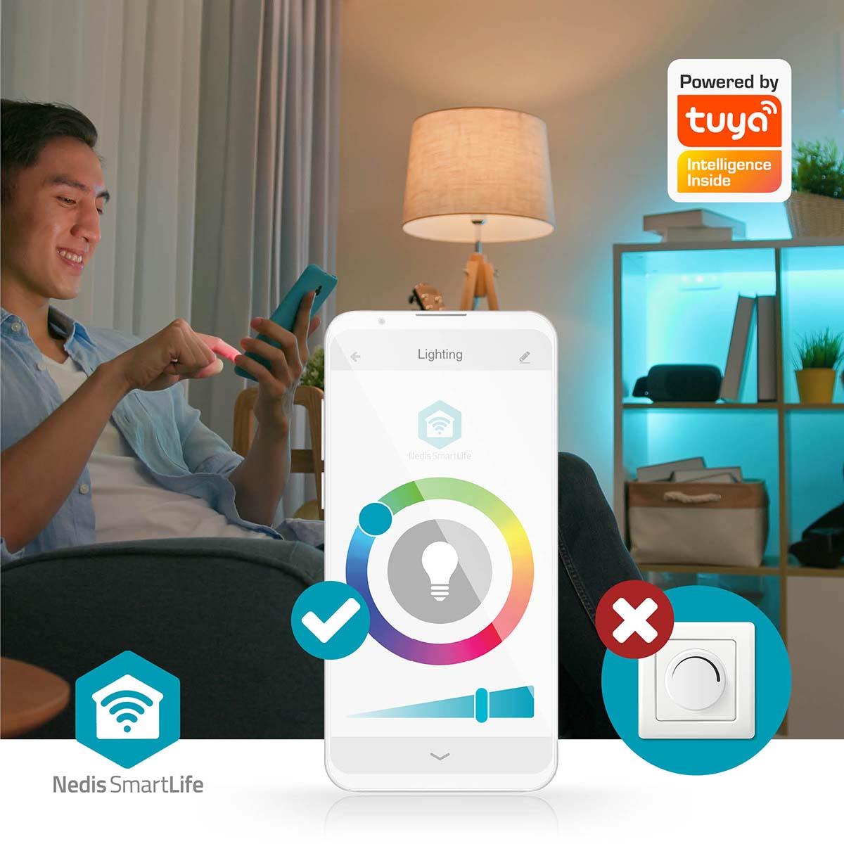 Nedis SmartLife Decorative Lights | Wall Bar | Wi-Fi | RGBIC / Warm White | Android™