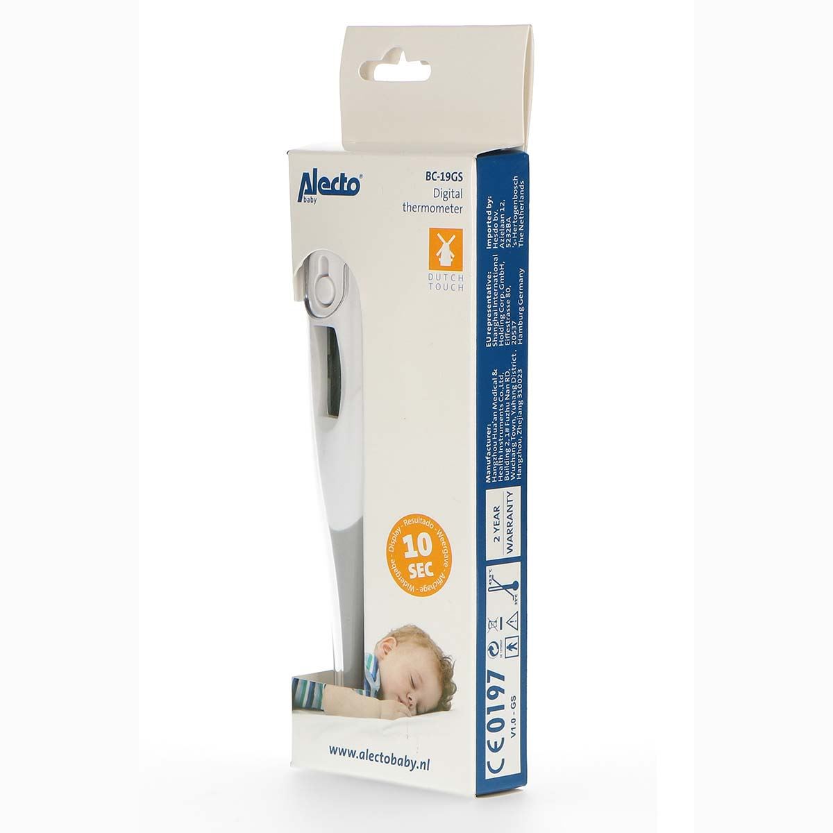 Alecto LCD Digital Baby Thermometer | Grey