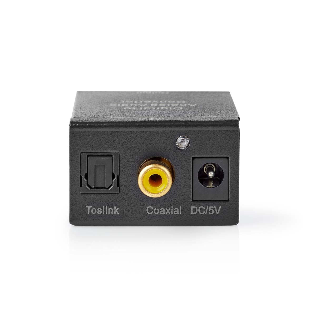 Nedis Digital Audio Converter | 1-way | Connection input: 1x Digital RCA / 1x TosLink | Connection output: 1x (2x RCA) / 1x 3.5 mm | Automatic | Integrated amplifier | Black