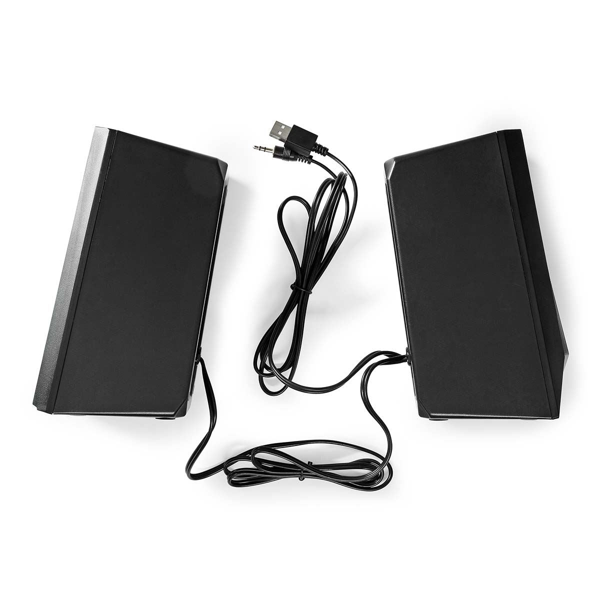 Nedis Gaming Speaker | Speaker channels: 2.0 | USB Powered | 3.5 mm Male | 18 W | LED | Volume control