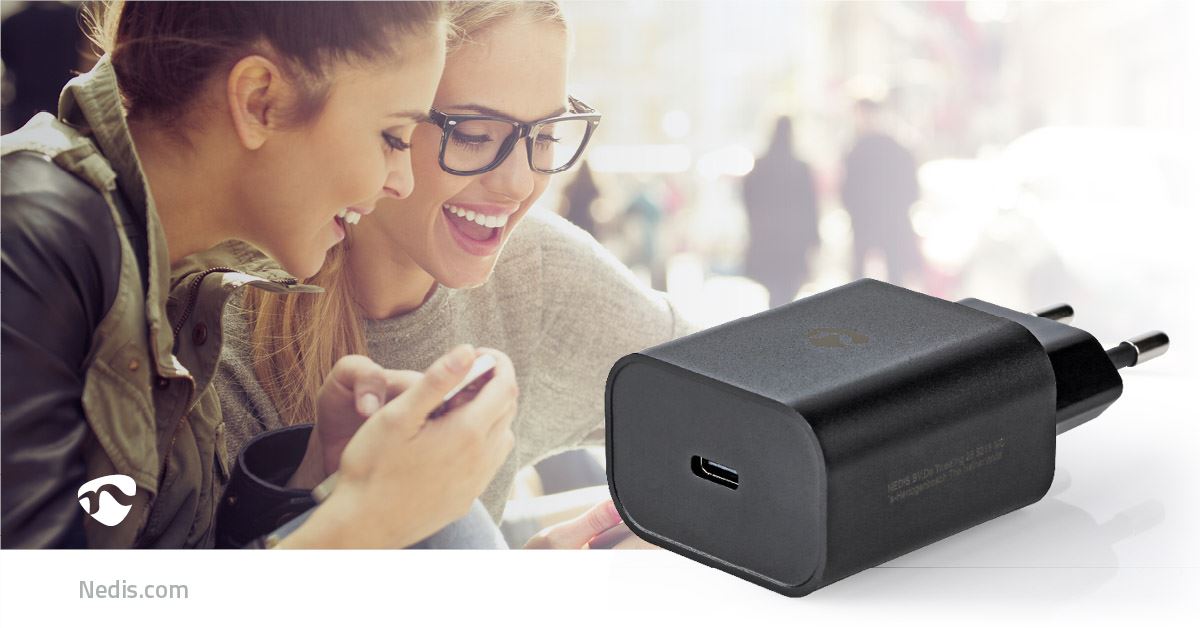 Nedis Wall Charger | 32 W | Quick charge feature | 1.5 / 2.0 / 2.5 / 3.0 A | Number of outputs: 1 | USB-C™ | Automatic Voltage Selection | Black