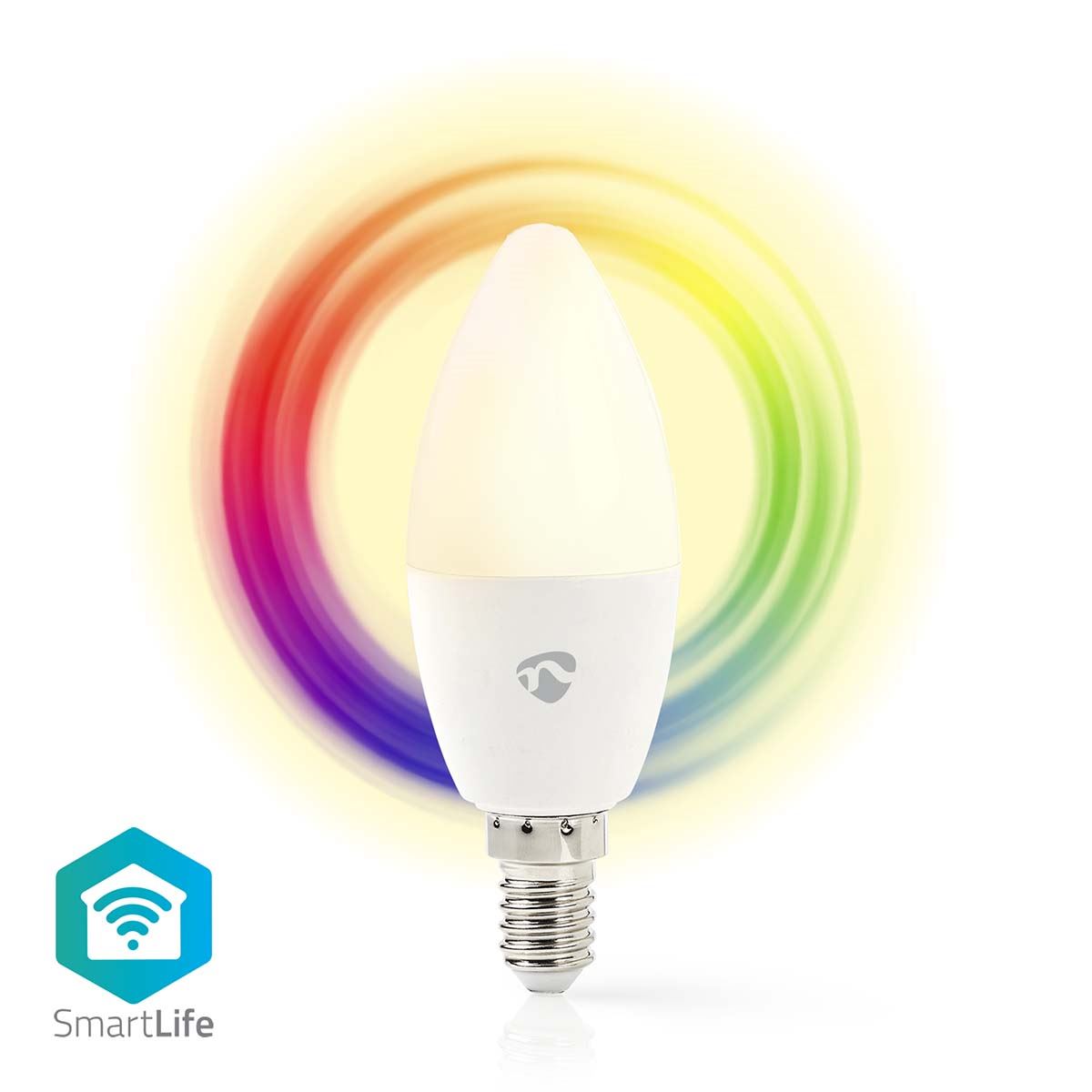 Nedis SmartLife Full Colour LED Bulb | Wi-Fi | E14 | 470 lm | 4.9 W | RGB / Warm to Cool White | 2700 - 6500 K | Android™ / IOS | Candle | 1 pcs