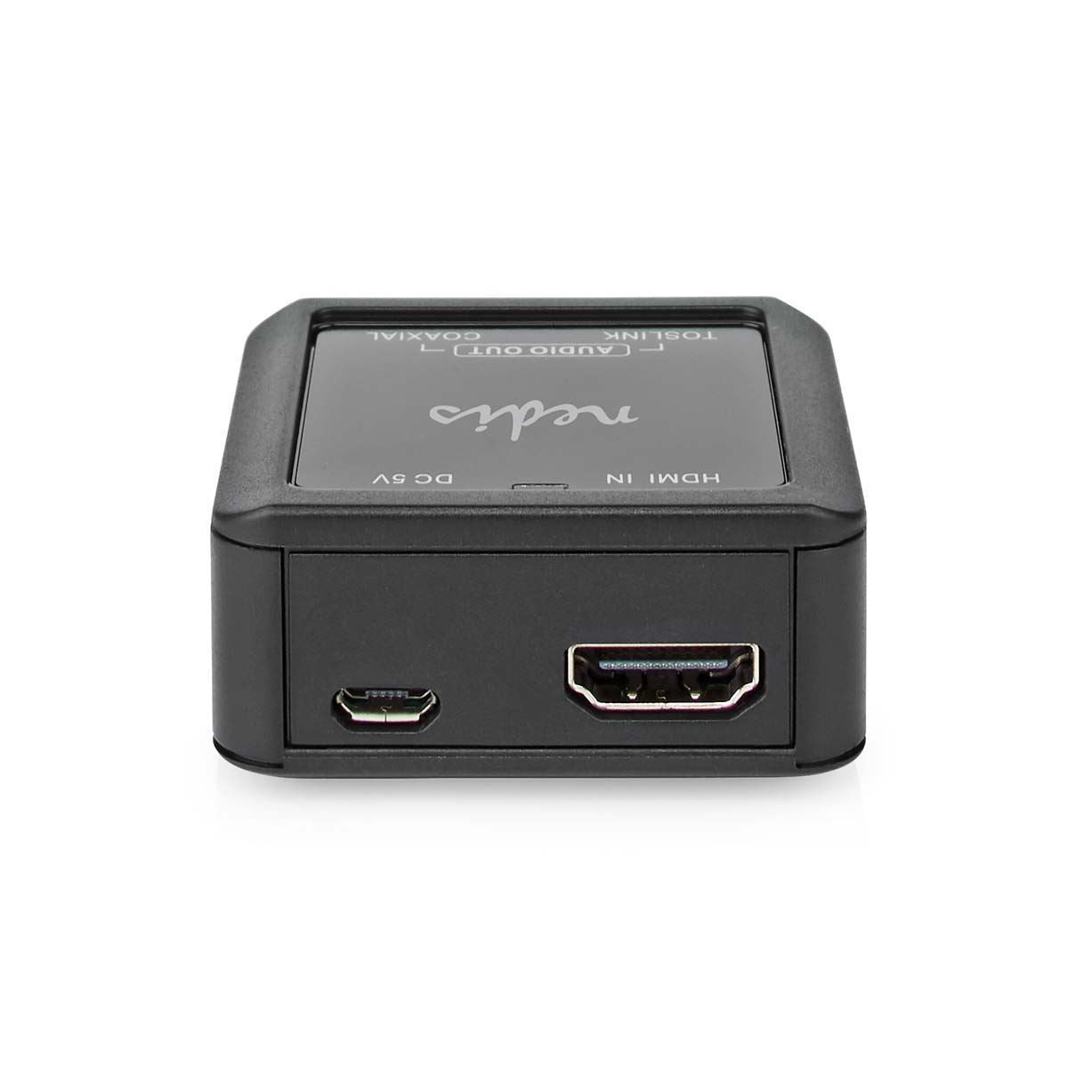 Nedis Digital Audio Converter | 1-way | Connection input: DC Power / HDMI™ Input | Connection output: 1x Coax Audio / 1x TosLink Female | Automatic | Anthracite