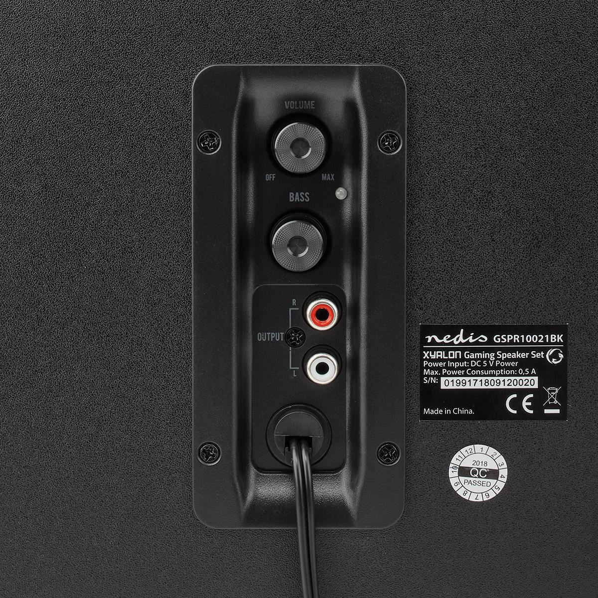 Nedis Gaming Speaker | Speaker channels: 2.1 | USB Powered | 3.5 mm Male | 30 W | Without Lighting | Volume control