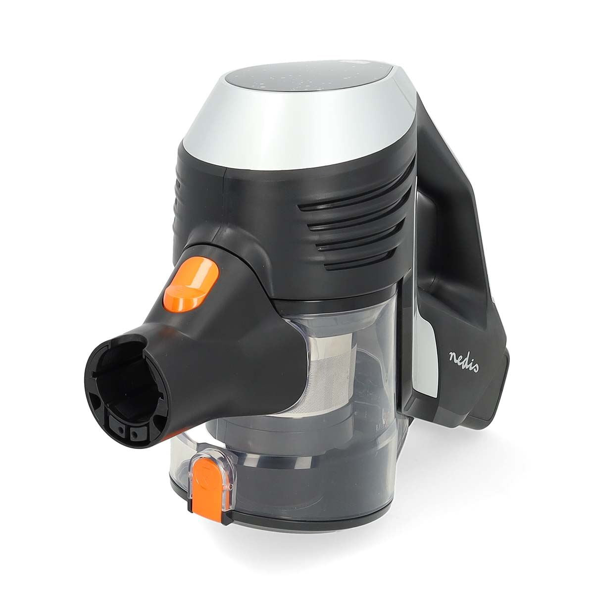 Nedis Stick Vacuum Cleaner | 130 W | 25.9 VAC | Motorized Brush with Integrated Lighting | 10000 Pa | HEPA air filter | Black / Orange