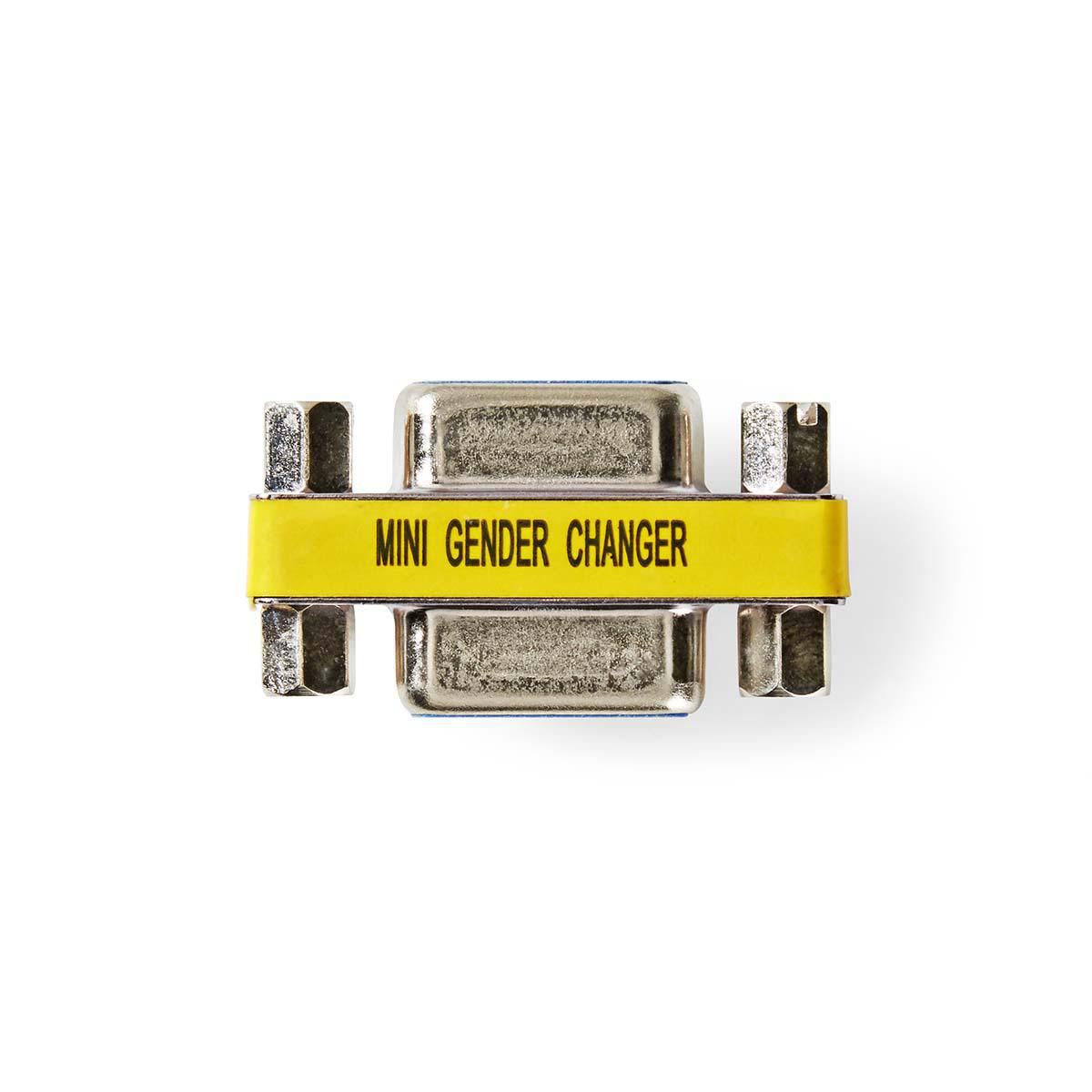 Nedis VGA Adapter | VGA Female | VGA Female | Nickel Plated | Straight | Metal | Metal | Polybag