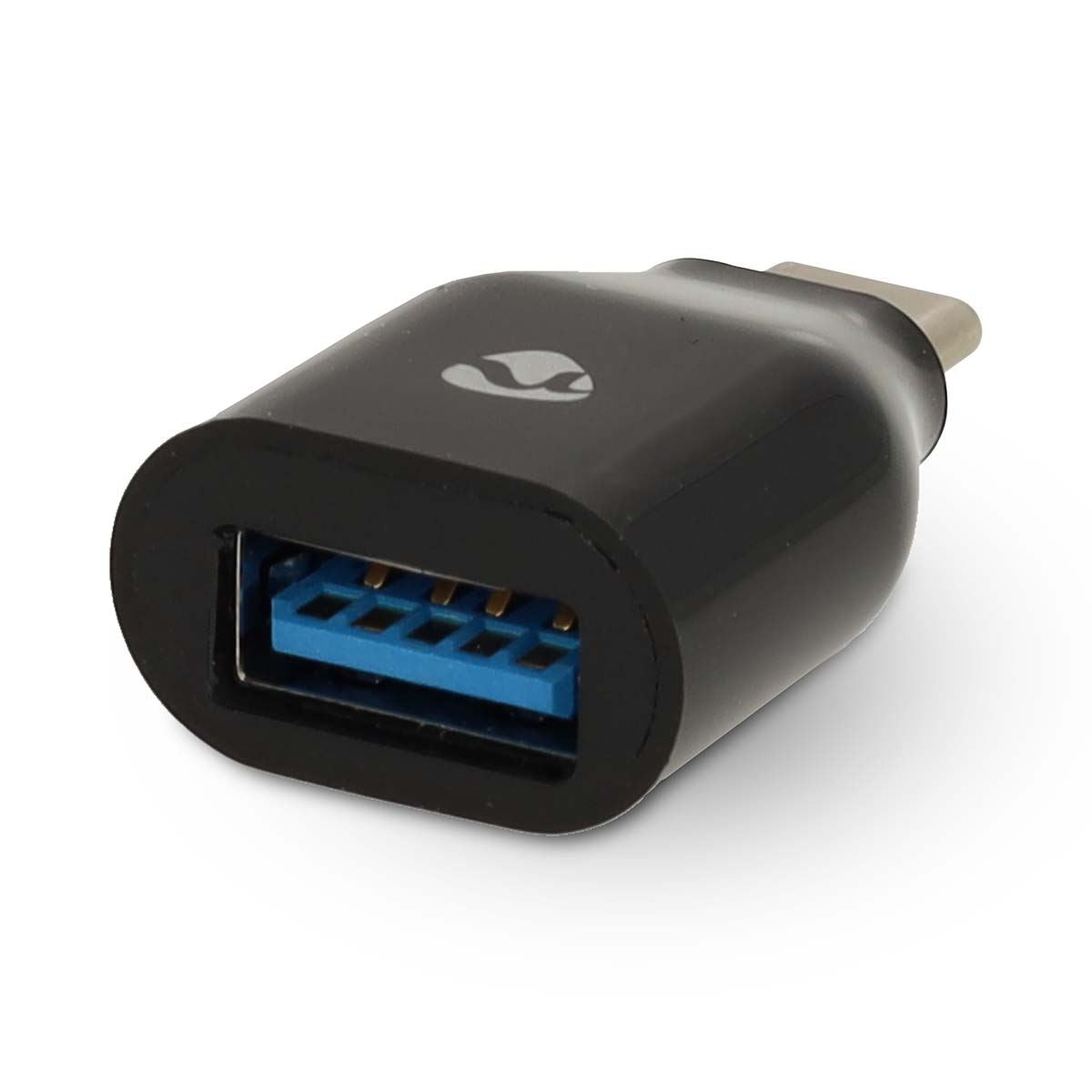 Nedis USB-C™ Adapter | USB 3.2 Gen 1 | USB-C™ Male | USB-A Female | 5 Gbps | Round | Nickel Plated | Black | Box