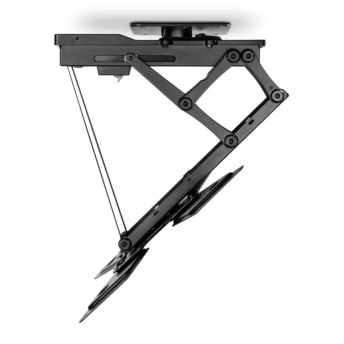 Nedis Motorised TV Ceiling Mount | 23 - 65 " | Maximum supported screen weight: 30 kg | Rotatable | Tiltable | Minimum ceiling distance: 140 mm | Remote controlled | Steel | Black