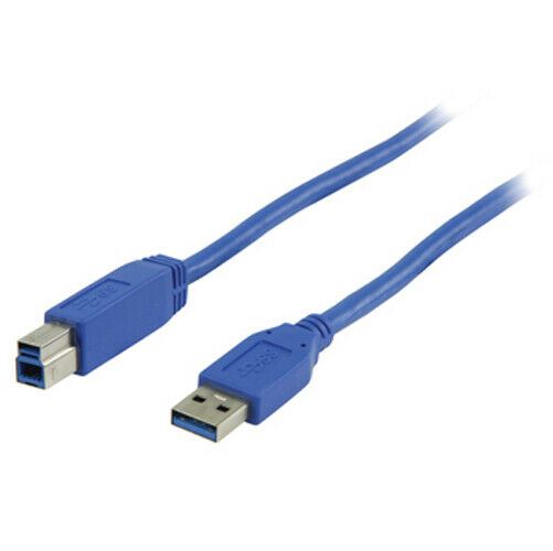 Nedis USB Cable | USB 3.2 Gen 1 | USB-A Male | USB-B Male | 5 Gbps | Nickel Plated | 3.00 m | Round | PVC | Blue | Envelope