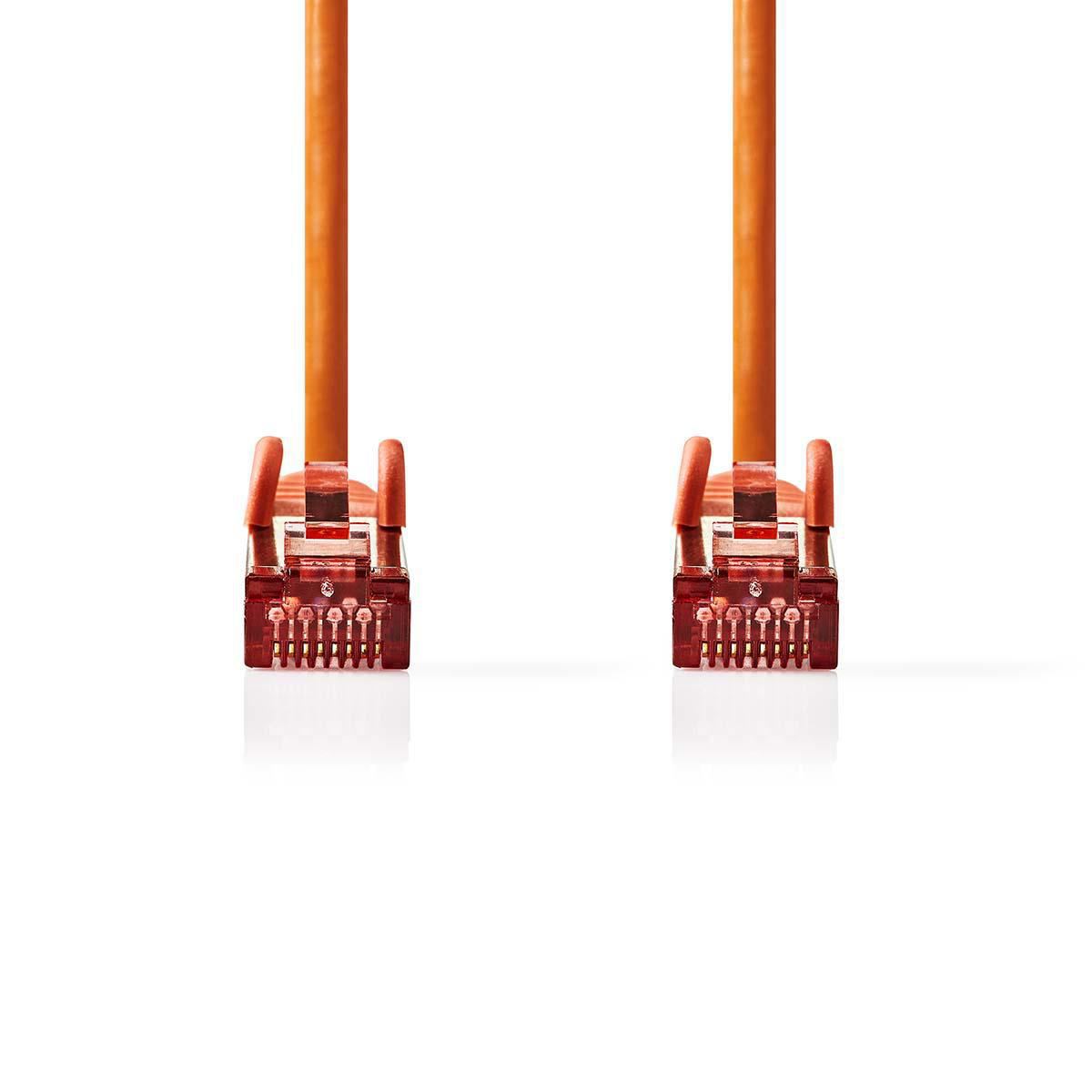 Nedis CAT6 Network Cable | RJ45 Male | RJ45 Male | S/FTP | 0.15 m | Round | LSZH | Orange | Envelope
