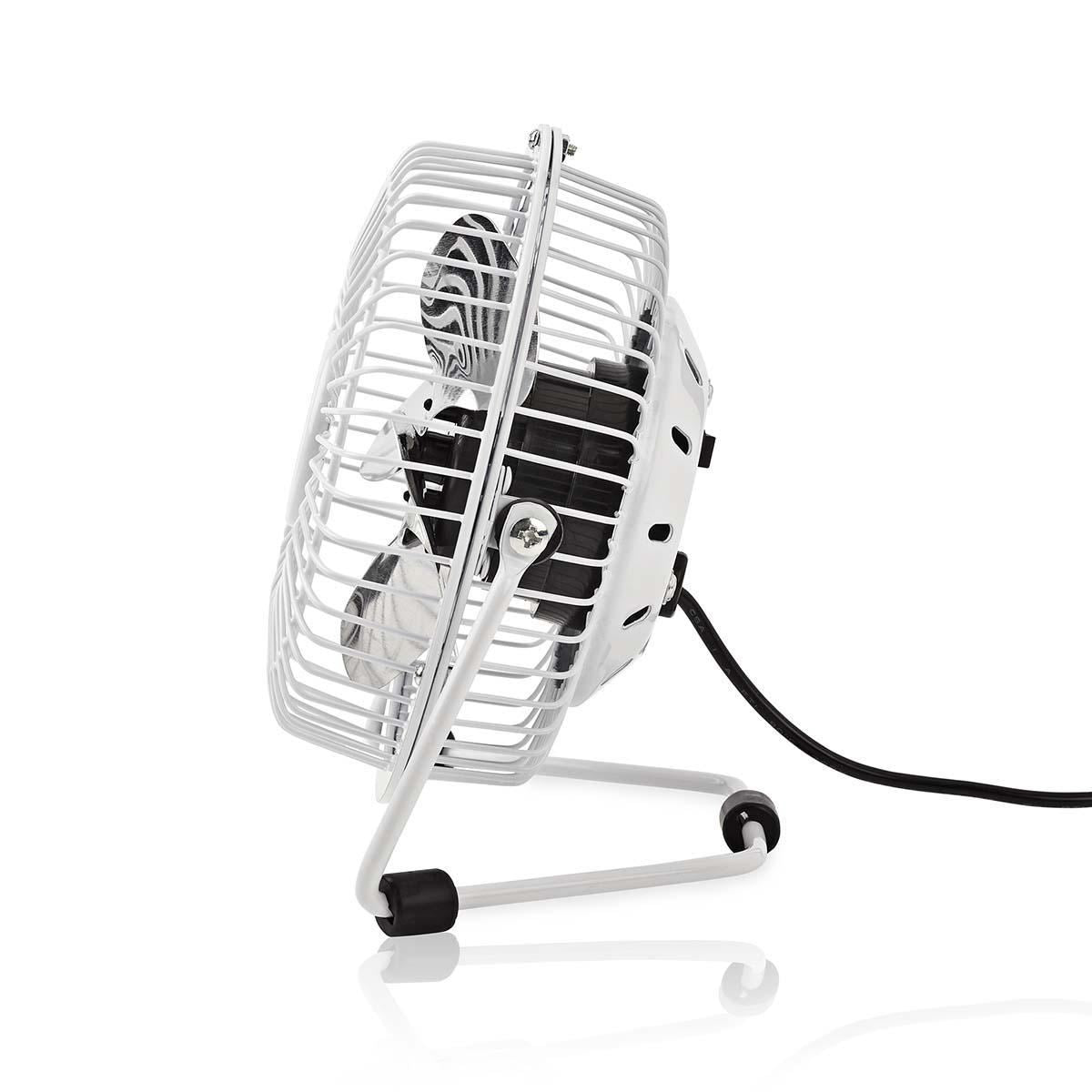 Nedis Table Fan | USB Powered | Diameter: 100 mm | 3 W | 1-Speed | White