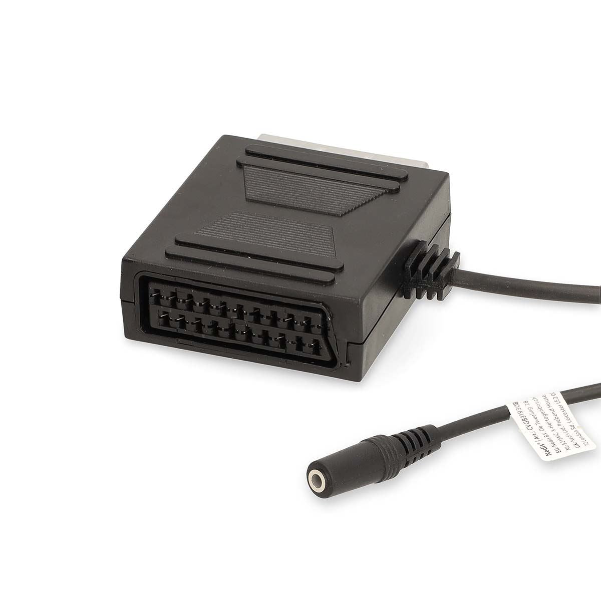 Nedis SCART Cable | SCART Male | SCART Female / 3.5 mm Female | Nickel Plated | 480p | 0.20 m | Round | PVC | Black | Box