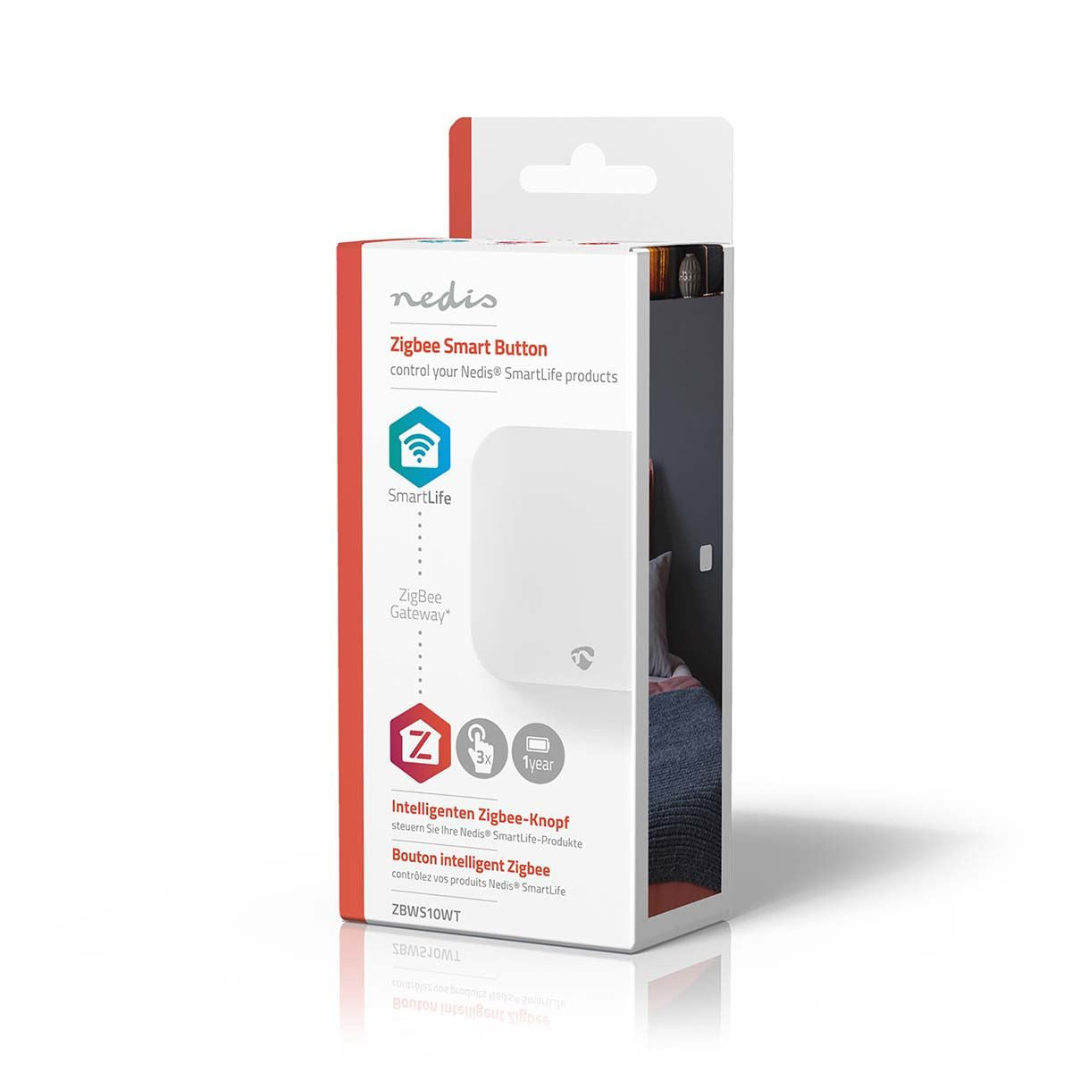 Nedis SmartLife Wall Switch | Zigbee 3.0 | Wall Mount | Android™ / IOS | Plastic | White