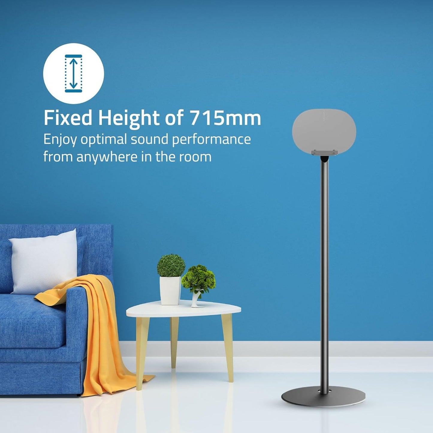 Nedis Speaker Mount | Compatible with: Sonos® Era300 | Stand | 5 kg | Fixed | ABS / Metal | Black