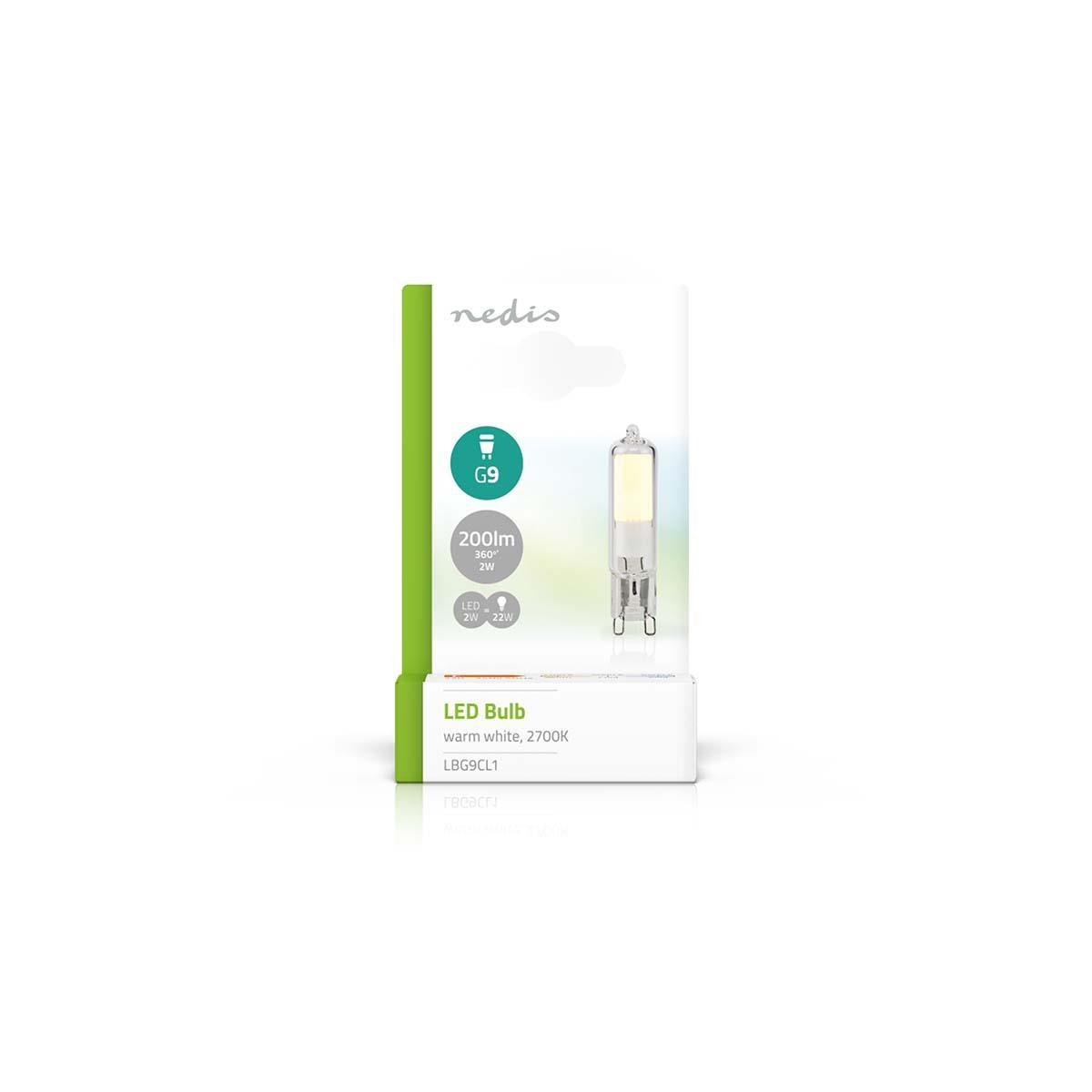 Nedis LED Lamp G9 | 2 W | 200 lm | 2700 K | Warm White | Number of lamps in packaging: 1 pcs