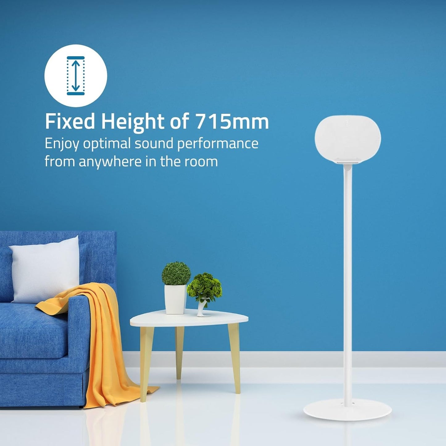 Nedis Speaker Mount | Compatible with: Sonos® Era300 | Stand | 5 kg | Fixed | ABS / Metal | White