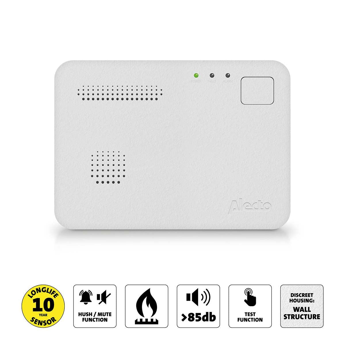 Alecto COA1910 Carbon monoxide Alarm with 10 year Sensor Runtime