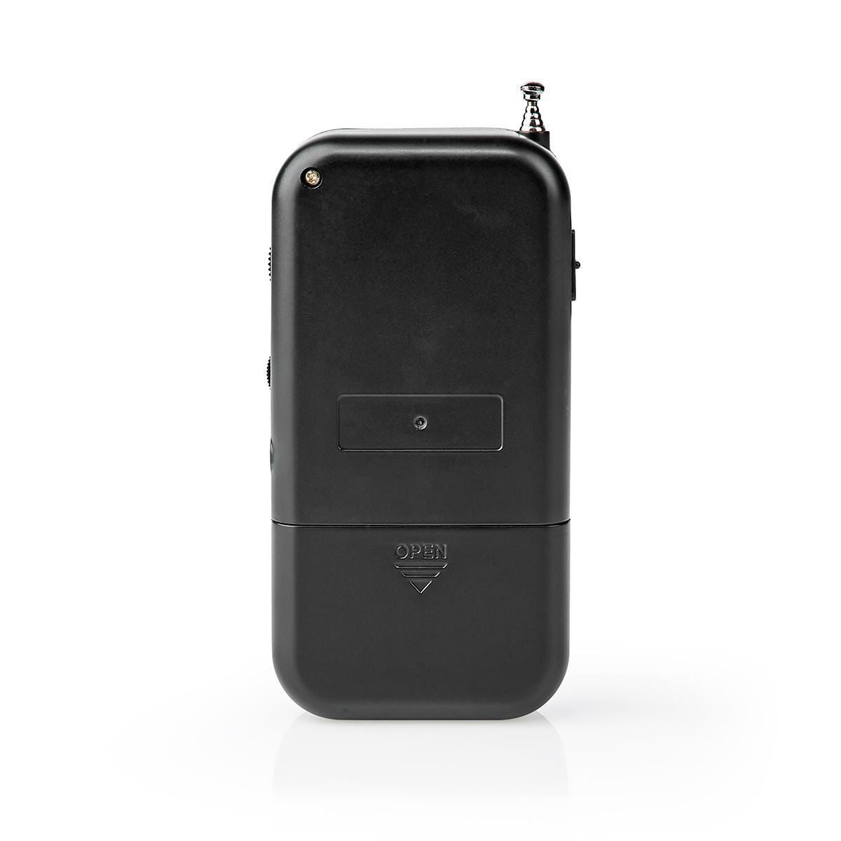 Nedis FM Radio | Portable Design | AM / FM | Battery Powered | Analogue | 1.5 W | Black White Screen | Headphone output | IP20 | Aluminium / Black