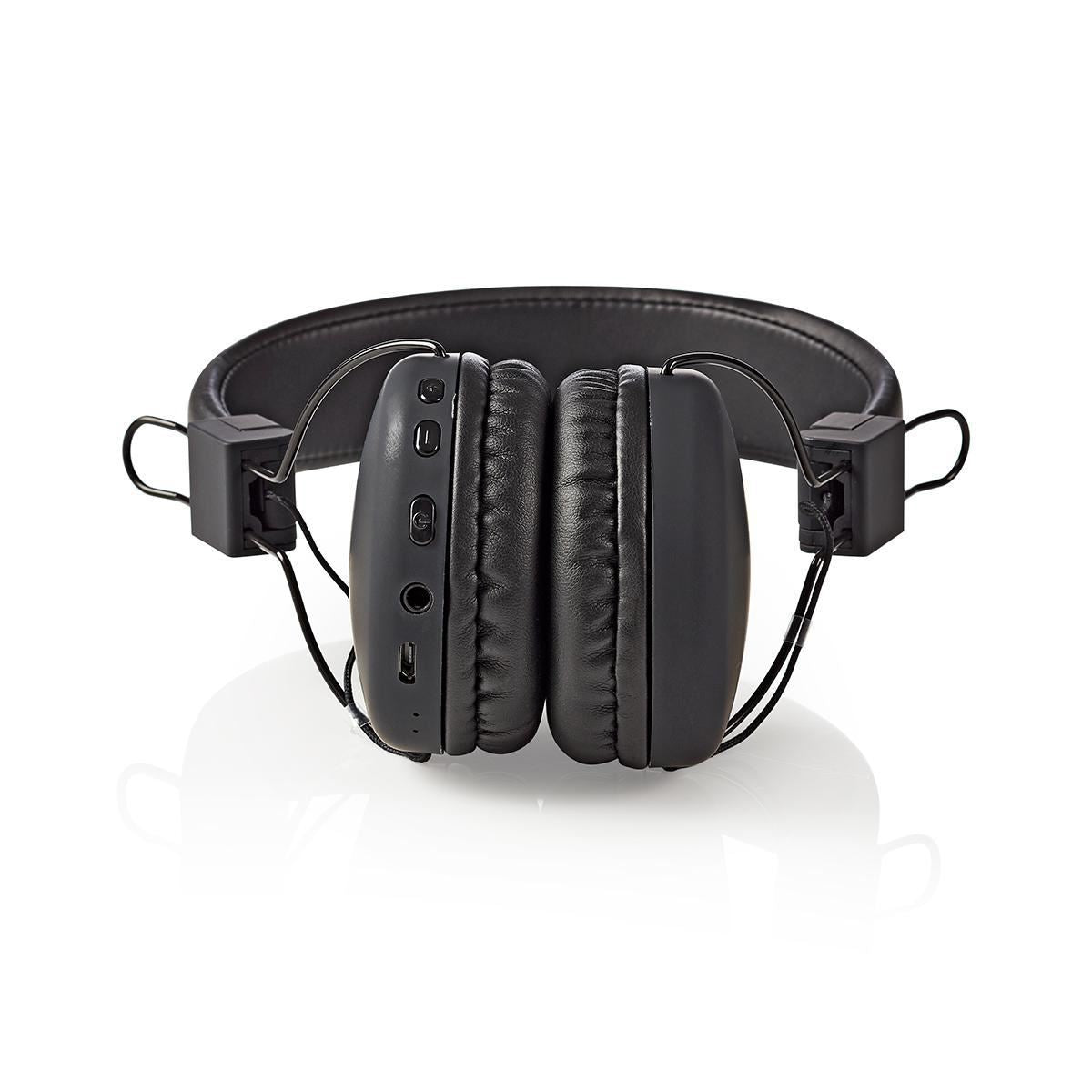 Nedis Wireless On-Ear Headphones | Maximum battery play time: 15 hrs | Built-in microphone | Press Control | Voice control support | Volume control | Black