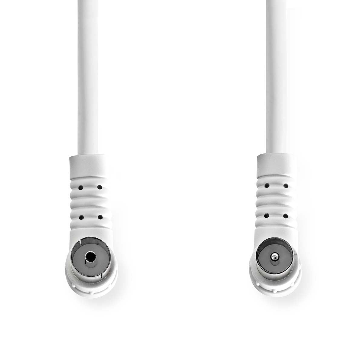 Nedis Coax Cable | IEC (Coax) Male | IEC (Coax) Female | Nickel Plated | 120 dB | 75 Ohm | Quad Shielded | 1.50 m | Round | PVC | White | Label