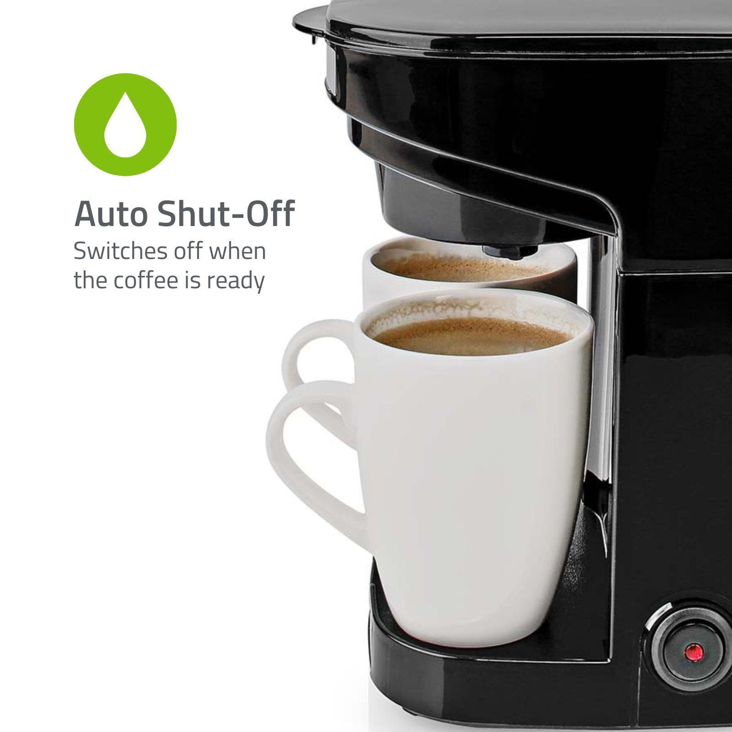 Nedis Coffee Maker | Filter Coffee | 0.25 l | 2 Cups | Black