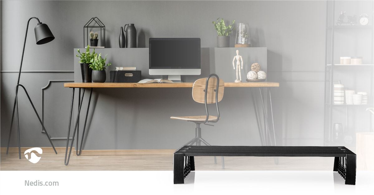 Nedis Monitor Stand | Ergonomics: Yes | Maximum carrying capacity: 16 kg | Universal | Adjustable height: No