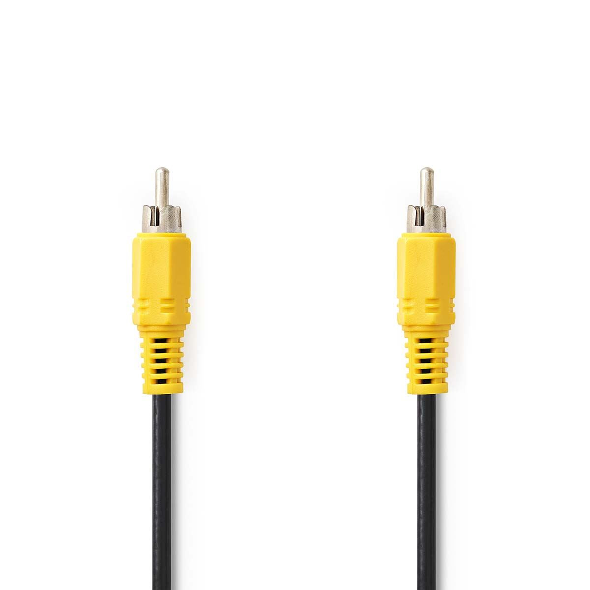 Nedis Composite Video Cable | RCA Male | RCA Male | Nickel Plated | 480p | 2.00 m | Round | PVC | Black | Label