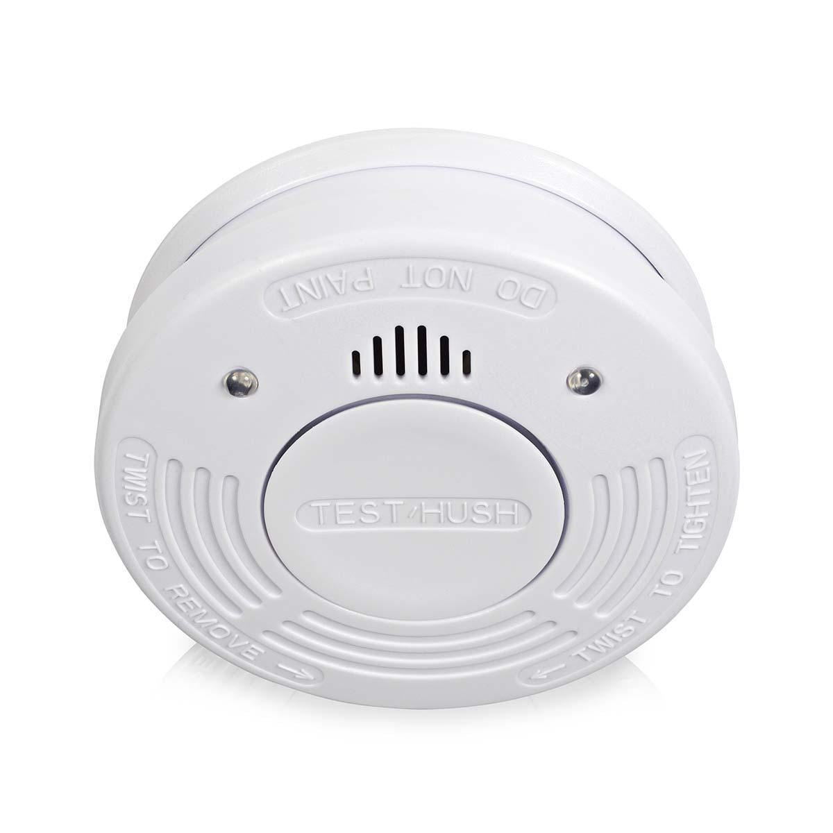 Nedis Smoke Alarm | Battery Powered | Battery life up to: 10 year | EN 14604 | With pause button | With test button | 85 dB | ABS | White