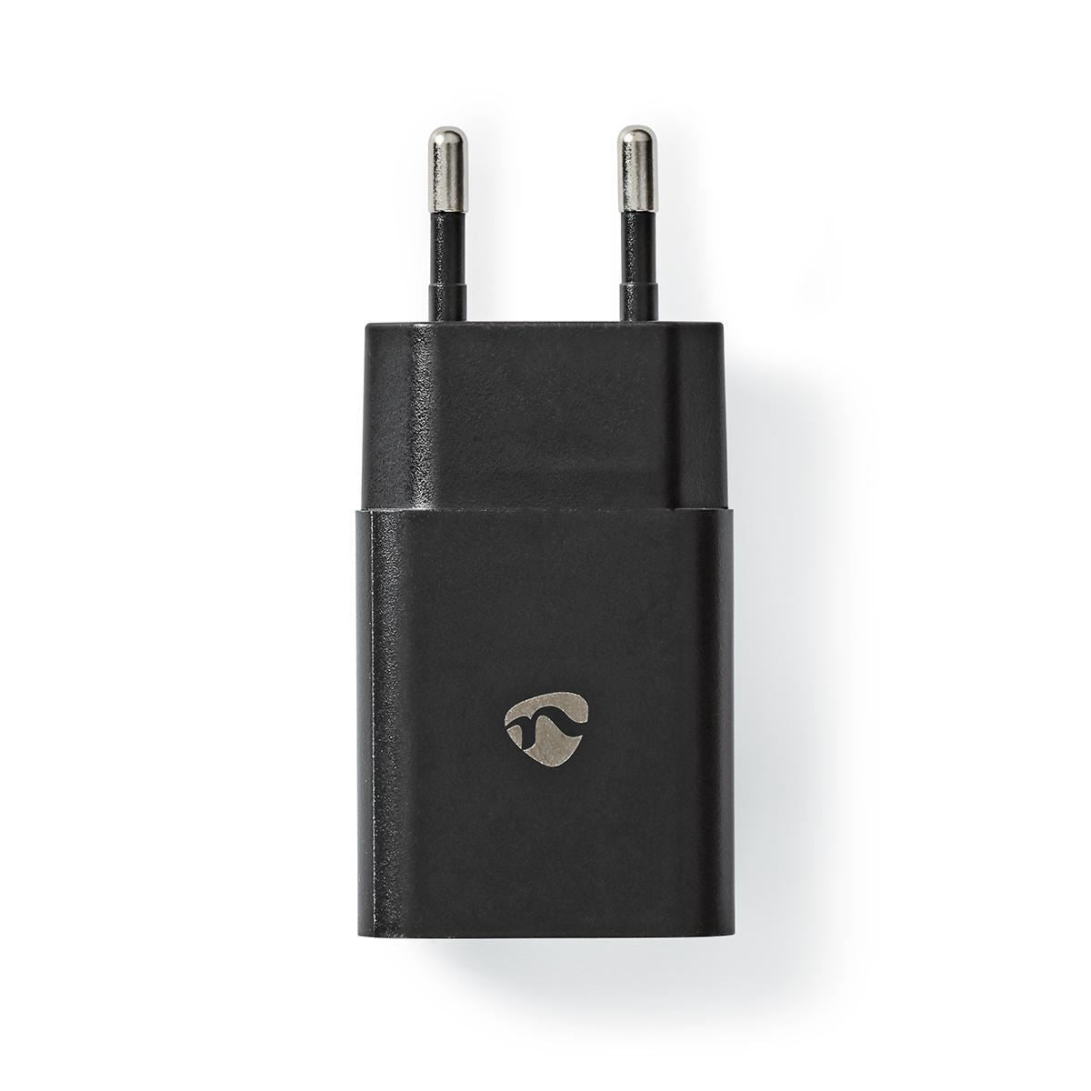 Nedis Wall Charger | 12 W | Quick charge feature | 1x 2.4 A | Number of outputs: 1 | USB-A | No Cable Included | Single Voltage Output | Black