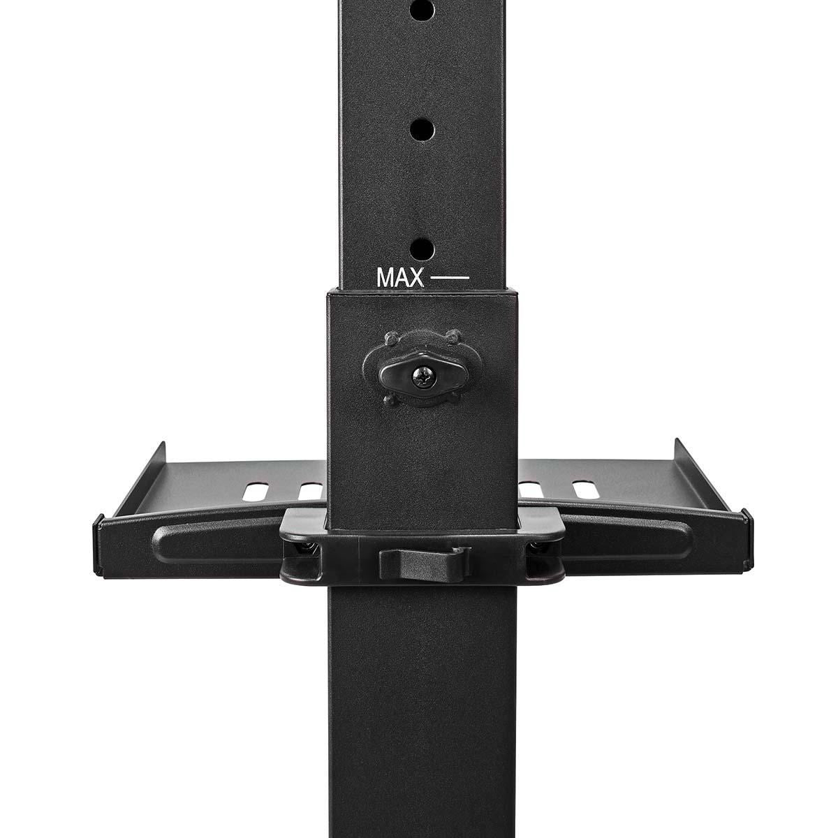 Nedis TV Floor Stand | 32 - 55 " | Maximum supported screen weight: 35 kg | Premium Column Design | Adjustable pre-fixed heights | Snap-lock | Steel | Black