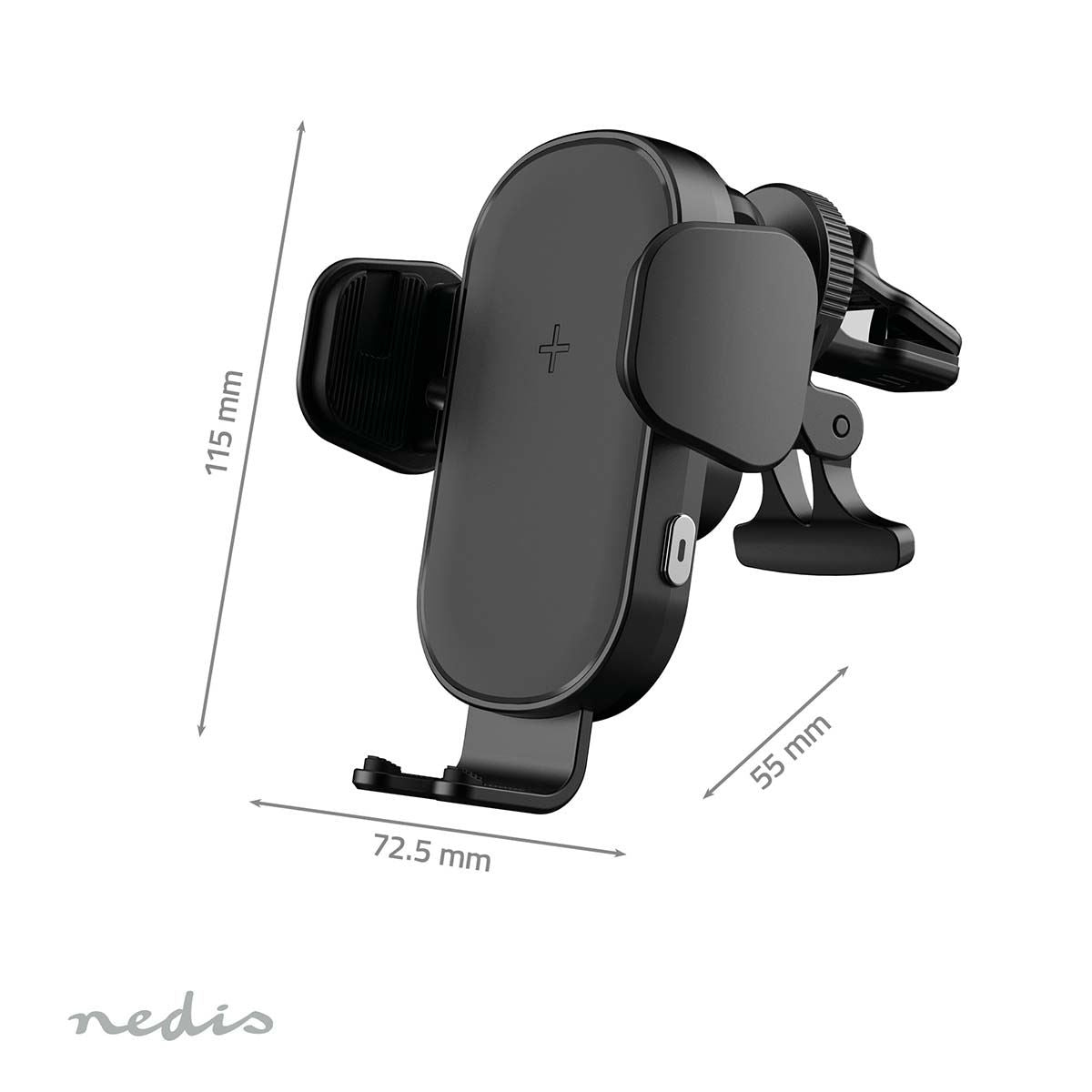Nedis Wireless Car Charger | 7.5 / 10 / 15 W | 1.5 / 1.67 / 2 A | 1.00 m | FOD / Over Current / Over Voltage / Overheat Protection | USB Type-C™ | Including cable