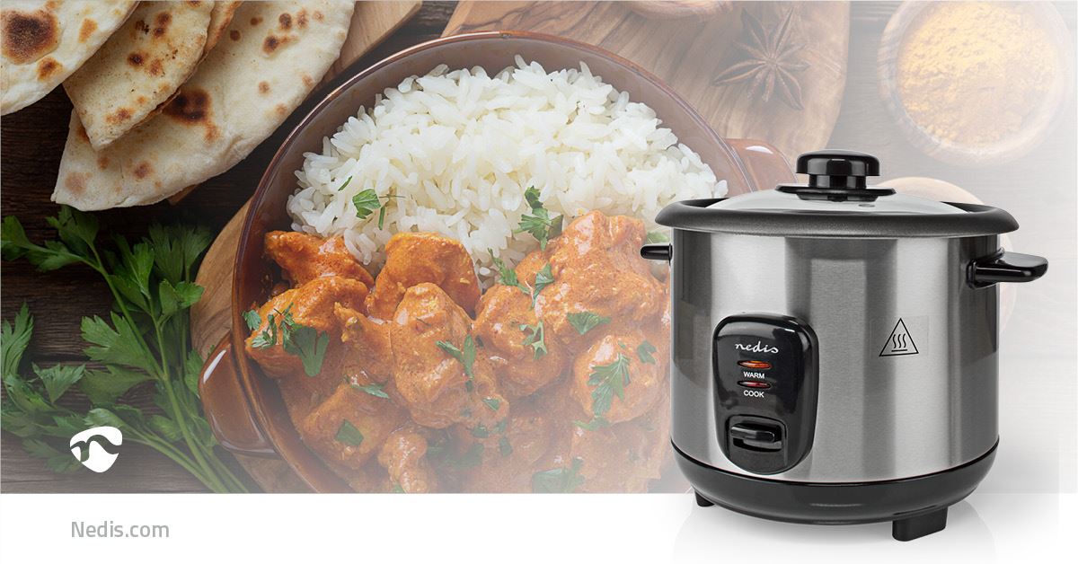 Nedis Rice Cooker | 1 l | 400 W | Non stick coating | Removable bowl | Auto shut-off